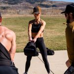 Natalie Eva Marie Instagram - Getting a workout in with our guides in between hunts @threeforksranchlodge . - Hiking all morning and early evening at 7,000 + ft is no joke, even less of a joke when you are packing out 350lbs of meat. #StayReady - Workout fit: @tyrsport 📸 @travperk_photo The Lodge and Spa at Three Forks Ranch