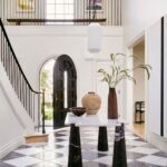 Nate Berkus Instagram - There are some design combinations that I will never grow tired of, and an entryway with classic black and white floors is certainly one.