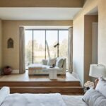 Nate Berkus Instagram – I like a bedroom that makes you feel calm like this sun filled room from our #NateBerkusAssociates desert retreat project.