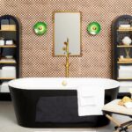 Nate Berkus Instagram - Only @nateberkus & @NateHome could make a small bathroom look THIS chic. Shop this “Traditional With a Twist” Small/Cool design via the link in bio. Photography: @dfwalex; Prop Styling: @sophiestrangio Small Cool NYC