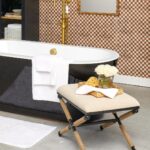 Nate Berkus Instagram - Only @nateberkus & @NateHome could make a small bathroom look THIS chic. Shop this “Traditional With a Twist” Small/Cool design via the link in bio. Photography: @dfwalex; Prop Styling: @sophiestrangio Small Cool NYC
