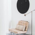 Nate Berkus Instagram - I think chairs are the most sculptural furniture in a room…..which one is your favorite? ⁣ 1. Stacked plywood impression chair by Julian Mayor⁣ 2. Boucle club chair, “vintage” Nate and Jeremiah for @livingspaces ⁣ 3. Vintage Barcelona in original leather and chrome