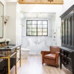 Nate Berkus Instagram - I’m always reaching for vintage furniture, even in bathrooms.
