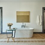 Nate Berkus Instagram – This Carrara marble tub is the focal point of the room. Head to my story & link in bio to see the full @archdigest feature of Ray & Anna Romano’s La Quinta home. #NateBerkusAssociates⁣
⁣
Photography: @jennapeffley⁣
Design: @nateberkus⁣
Architecture: @southcoastarch⁣
Landscape Design: HSA Design Group⁣
Writing: @rachwall_⁣
Styling: @catdash