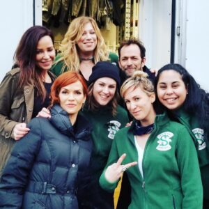 Nathalie Boltt Instagram - With Luke Perry and our wardrobe team. Back in the before times. #riverdale #S2