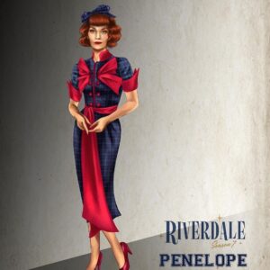 Nathalie Boltt Instagram - Oh the times we had! My favourite experience on Riv were stepping into the costume department to have another magical play date with Rebekka Sorensen @7 Christmas every episode as Penelope! ❤️🪄💥💃🏻 Repost from @7sistersnorway
•
Penelope Blossom of Riverdale 👠 and her fun 1950’s fashion style.  I had a blast designing her costumes this season.  Many hours of research and fabric shopping before Nathalie came for her fittings. The sewing team nailed it and brought my designs to Life ❤️ Nathalie is the perfect Penelope blossom #nathalieboltt #riverdaleseason7 #1950s #costumes #1950costumes #penelopeblossom #cherylblossom #julianblossom