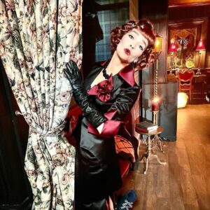 Nathalie Boltt Instagram - Oh the times we had! My favourite experience on Riv were stepping into the costume department to have another magical play date with Rebekka Sorensen @7 Christmas every episode as Penelope! ❤️🪄💥💃🏻 Repost from @7sistersnorway
•
Penelope Blossom of Riverdale 👠 and her fun 1950’s fashion style.  I had a blast designing her costumes this season.  Many hours of research and fabric shopping before Nathalie came for her fittings. The sewing team nailed it and brought my designs to Life ❤️ Nathalie is the perfect Penelope blossom #nathalieboltt #riverdaleseason7 #1950s #costumes #1950costumes #penelopeblossom #cherylblossom #julianblossom