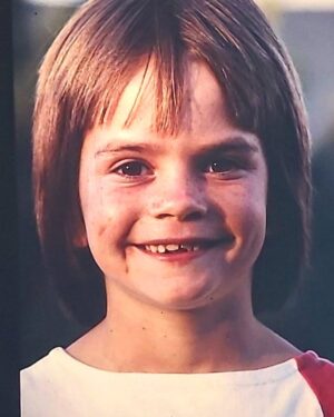 Nathalie Boltt Instagram - When I was seven, I tried to save a dog from a dog fight and was bitten in the face as a result. Then I ran into a flagpole and broke my tooth. Around the same time, I cut my hair, thinking that I would look like Princess Diana. I’ll admit, I’ve had better looks in my life, but boy, I was living life to the fullest! (Thanks for the pic, dad, reminding me not to take life too seriously❤️)