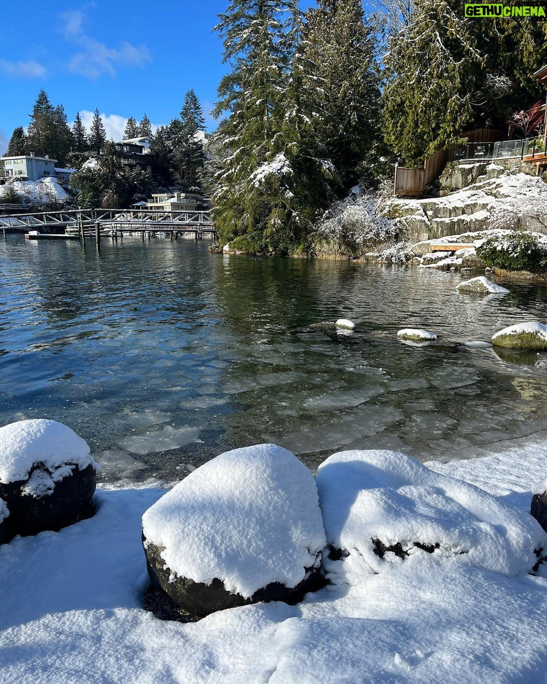 Nathalie Boltt Instagram - A little extra challenge this morning. 44.4F today (6 Celsius) But BEAUTIFUL in the sunshine and snow! #icedip #polarbearswim