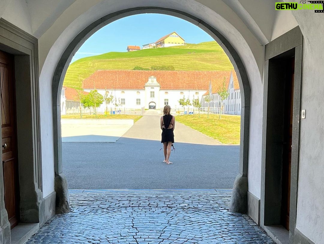 Nathalie Boltt Instagram - Spirited away in Switzerland. The rad archway that paints its own masterpiece. Klosterkirche Einsiedeln