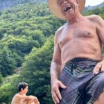 Nathalie Boltt Instagram - My dad. 80 years. Still laughing and rocking that summer bod. Lavertezzo, Switzerland