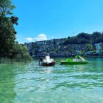 Nathalie Boltt Instagram - Zurich lake. Paddle boats with slides #swissingenuity
