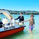 Nathalie Boltt Instagram - Zurich lake. Paddle boats with slides #swissingenuity