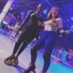 Nathalie Boltt Instagram - The boots worked! And we all blew off a little steam. Next week: spins, leaps and the splits. 🛼 #rollerskating #purplerainparty☔️☔️ @rollaskateclub