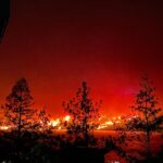 Nathalie Boltt Instagram - View from east Kelowna last week. Gotta go see if my apartment is still standing. Dreading it. Here’s to you, psychopaths running our countries. Are you rich enough yet?! #worldonfire