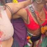 Nathalie Emmanuel Instagram - So I was supposed to leave London on Friday to the US and miss the first @nhcarnivalldn in 3 YEARS! My heart was broken!!! But… the universe provided and I got to be with @curvynyome and her crewdem and follow @chocolatenationmas last minute for Day 1! When I’m on phone calls people sound really far away because the chocolate got in my phone… but it was worth it 😁🤣🤣 But truly, my heart is full and my soul is healed from getting to wave my flags, dance to soca and be with beautiful people celebrating our beautiful culture. Welcome back Notting Hill Carnival…. This little piece of the world is right again. 🇱🇨🇩🇲💚💚💚💚💚💚💚💚💚💚💚 #NottingHillCarnival2022 #Day1 #JusticeforGrenfell #chocolatenationmas #GETREADYTOJOMP Notting Hill Carnival Init!
