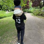 Nathalie Emmanuel Instagram - With the nephew in #MamaDebs merch 🤣 #familytime
