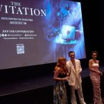 Nathalie Emmanuel Instagram - Couldn’t have done it without these two talented artists @jessica.m.thompson, our director, and of course my co star @thomasadoherty. Some cute shots from our screening in NYC by Ilya Savenok. The @invitationmovie is out in cinemas August 26th 💌
