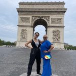 Nathalie Emmanuel Instagram – Une mére et son bébé à Paris 🥰 Arc De Triomphe – Paris, France