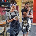 Nathalie Emmanuel Instagram - Big shout out to my ceramics teacher, Ronaldo @motionsofclay… who’s patience and just all round good energy has helped me discover a whole new interest and passion. I’m still a beginner but I love it. Ronaldo is an incredible artist, you should check out his work it’s amazing. As well as providing classes and running a creative space… he’s the real deal. #TheBarefootPotterisborn #MotionsofClay #shoutout #RonaldoWilshire
