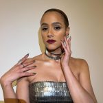 Nathalie Emmanuel Instagram - That time I went to @glamouruk Women on the Year Awards…. @chercoulter, @marcoantoniolondon and @nicola_harrowell made me look like this… coming through like the glam Joan of Arc in this stunning @albertaferretti gown and @shaunleanejewellery jewellery ⛓️⚔️