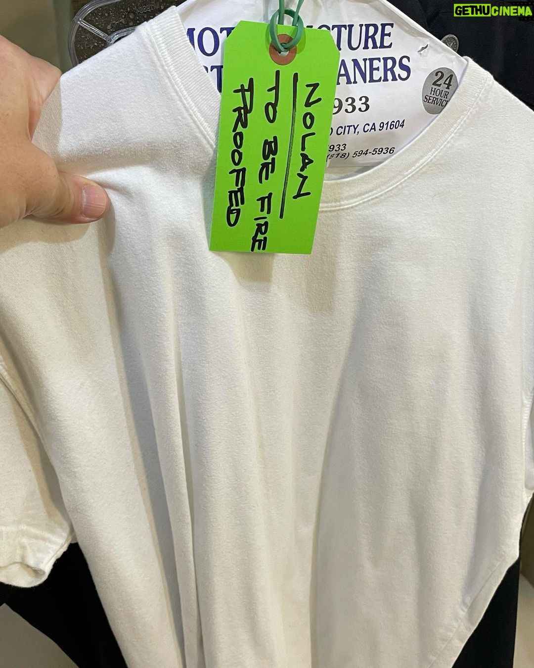 Nathan Fillion Instagram - My wardrobe for this episode. Quick question: Is “To be fireproofed” the same thing as “Not yet fireproof”? And also, WHY DO I NEED TO BE FIREPROOF? #therookie #lastheeverposted