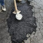 Nathan Fillion Instagram – I decided to fix a pothole on my street. Learned a lot for how to do it next time. Clean, fill (minus one spot), paint, fill with epoxy resin, add goldfish.