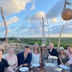 Nathan Fillion Instagram - There’s only one table in all of Tulum that has a view of the sunset. There’s only one table in all of Tulum that sits in a nest, high above the jungle. Fortunately, it’s the same table. Thank you, @azulik and @kintoh.azulik for an incredible and memorable evening. Although Trucco was carried away by a huge bird, we want to send a special thanks to Gustavo, for keeping the casualties low. We will definitely be back.