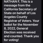 Nathan Fillion Instagram – California Secretary of State and I go way back. She hits me up personally every time I vote. What am I most concerned about this election? Democracy. Everyone gets to vote. Every vote gets counted. I haven’t looked up the literal definition of democracy, but I’m pretty sure that’s it.