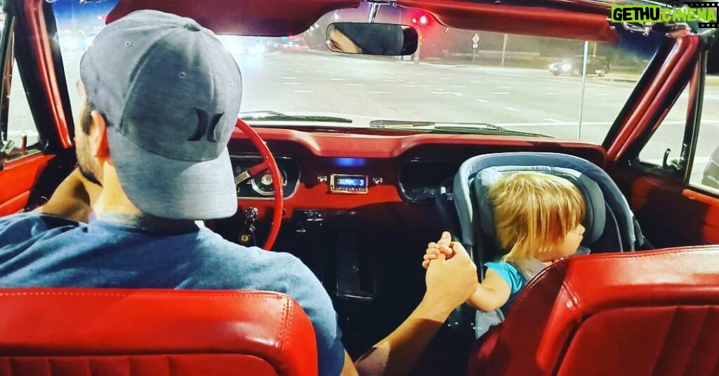 Nathan Kress Instagram - My driving buddy ❤ P.S. I can already hear the judging, so before you comment "OMGz BABY IN FRONT SEAT?!?!" : there are no seatbelts in the back seat, and there is no airbag. Therefore, CA law says that the car seat should go in the front. ✌