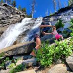 Nathan Kress Instagram - This baby has been punching above her weight in the difficulty department since birth. Climb a waterfall, why dont ya? Only been walking for like, a month, but sure, why not?