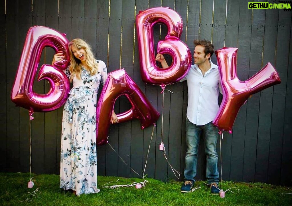 Nathan Kress Instagram - Dude I'd never been to one before last week, but baby showers are LEGIT. Especially when it's our own baby.. which I'm still sometimes in awe of. (Y'know what else I'm in awe of? How ridiculously beautiful London is, as referenced by me staring at her in this photo. Like y'know how women supposedly get that "glow" when they're pregnant? I get that now) It was so fun getting to celebrate this incoming treasure with some of our closest family and friends! The preparation continues, and we're anxiously counting down the days... gah can't wait to meet her. Huge thank you to my mom, mom-in-law, and work-mom for putting together such a beautiful afternoon. We'll remember it forever ❤