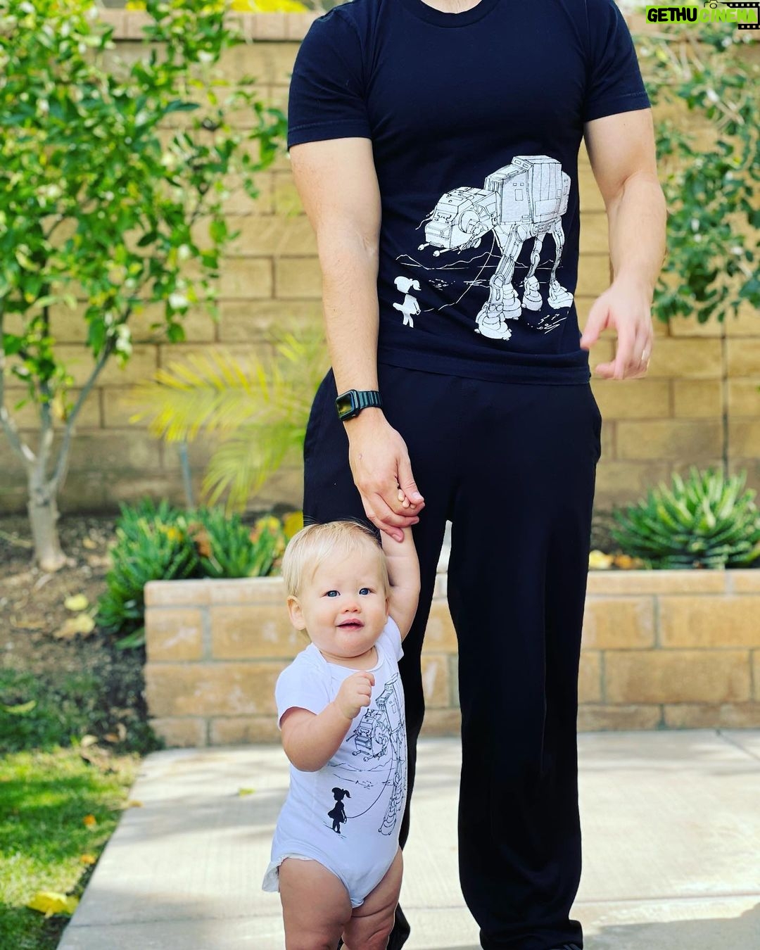 Nathan Kress Instagram - In honor of Evie’s first birthday, I present: “Progression of a Poop”. 🥳 Sorry girl. One day, I’m sure you’re gonna hate me for that. But right now, you are an unabashed, unashamed force of life and you don’t give a RIP what anyone thinks, and I adore that about you. You are such a mix. Content, but busy. Quiet, then exceedingly loud. Hyper-social, then demure. An intent watcher, then an incessant do-er. But through it all, you are sweet, cuddly, absolutely precious, effortlessly hilarious, and bursting with baby-joy almost constantly. I adore being your daddy, and your family is so grateful for the gift of your presence. Coming home from work and seeing your avocado-smeared face light up, squealing at each other because it’s been a whole 12 hours since we had a good snuggle, is a memory that is forever locked in my mind. You are my little squeezy bubby and I hate how fast you are growing up. At the same time, I can’t wait to see how our relationship grows with you over time… especially with your BFF Rosie. To you, Lovely Girl, our 🌈 promise after so much loss and pain. You were well worth the wait. Happy Birthday ❤️