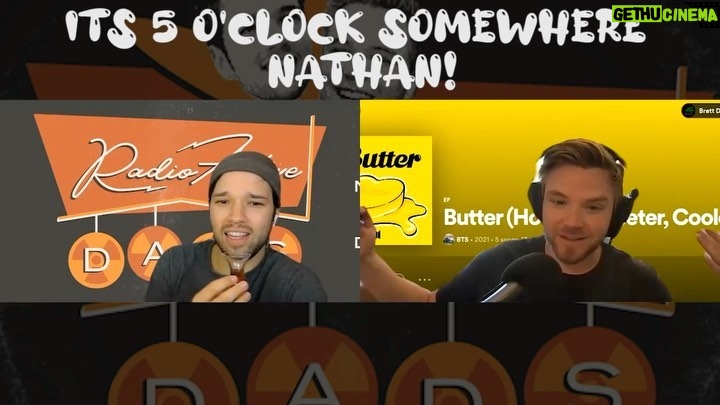 Nathan Kress Instagram - On this week’s episode of @radioactivedads, witness @bdavv peer pressuring me into takin’ shots, getting a LITTLE too crazy with the viral TikTok tracks, and creeping out parents at the park..? Hit the podcast link in my bio!