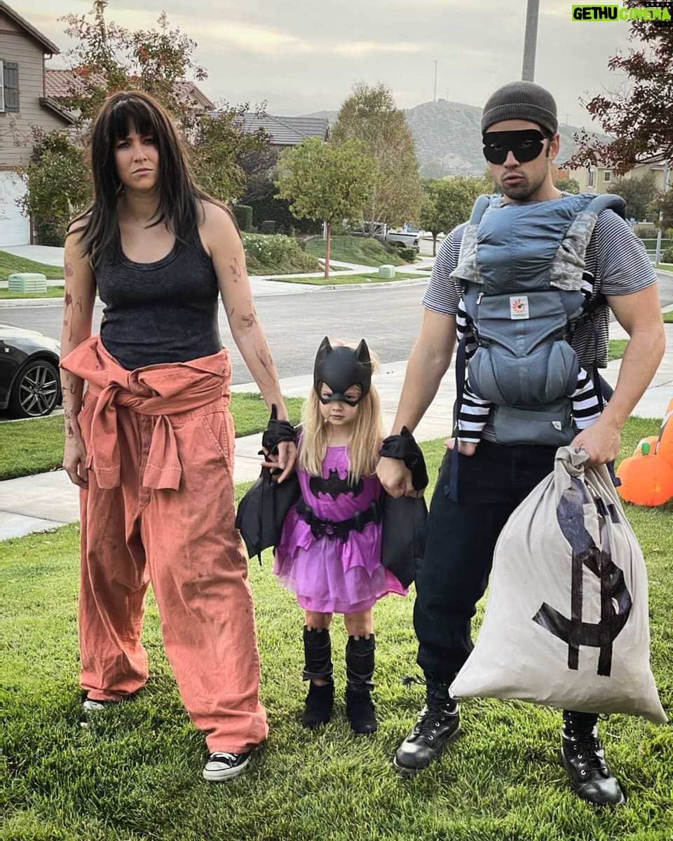Nathan Kress Instagram - Happy Halloween from our little crime family 💜 Don't worry, we were brought to justice immediately after this picture was taken.