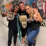 Nattie Katherine Neidhart-Wilson Instagram - Loyalty above all else. @tjwilson711… it’s been such a wild ride. Best is yet to come! 💌 The video on the 3rd slide is the first wrestling move I ever learned, “A Dragonrana” … I gave TJ about ten black eyes learning this move, but he never let me fall and for that I was always grateful🤣