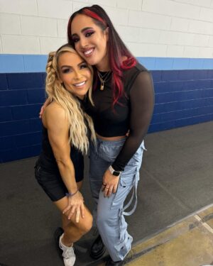 Nattie Neidhart-Wilson Instagram - BTS! 🩶 #Rumble