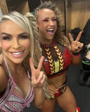 Nattie Neidhart-Wilson Instagram - BTS! 🩶 #Rumble