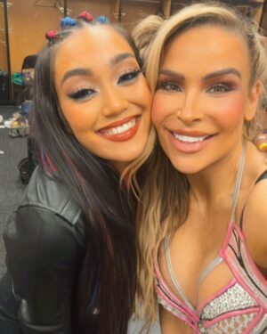Nattie Neidhart-Wilson Instagram - BTS! 🩶 #Rumble