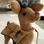 Nattie Katherine Neidhart-Wilson Instagram - One of my favorite holiday gifts I’ve been given is a hand-sewn reindeer, we named Rudy, made by my mom. She created him entirely with her imagination. She drew up a pattern and sewed him by hand. I love how she put makeup on his face. The antlers are made out of an old cashmere sweater that my grandfather Stu used to wear around the Hart House. My mom repurposed the sweater and put it into her art. It just makes it that much more meaningful. ❤️🎄 @ellie_neidhart