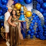 Naturi Naughton Instagram - Had 2 have 2 baby showers for #LittleTwo 😛🥳We appreciate all the love from our #Atlanta Fam! Thanks @ellybevents for planning the most beautiful baby shower 4 us!💙 💛 🎈: @thewhatspoppinballoondecor Thx2 my glam: 💄@camaraaunique 💇🏾‍♀️: @joshandhair Styled by: @iamhdiddy 👗: @macduggal Jewelry @trufacebygrace 📸1-7: @inijephotography 📸 8-10: @fosterlew #TheCountdown ⏰ Can’t wait to meet my baby boy! 💙🥳 I can’t wait to do this with you Husband! #TwoLewis #BabyLewis Coming soon! 🤰🏾 Atlanta, Georgia