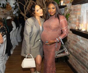 Naturi Naughton Instagram - OK, I Finally recovered from my NY #BabyShower🤰🏾🤎 Soo much love & Soo much fun!Thank you @taviamd for planning & bringing it all together!🙏🏾To my assistant @ms_shelly 4 always executing! 🔥
Thx @essence for the beautiful article (LINK IN BIO)🙏🏾 @adriennebailon Talk about #FullCircle moment🤯So wonderful having you there! #EverAndZuri #NewGroupAlert 🤣❤️ To all my fam& friends who came&celebrated me & my hubby #TwoLewis, we appreciate and love you all! #BabyLewis #LilTwo
Beautiful 📸: @fosterlew 
Styled by @iamhdiddy 
💇🏾‍♀️ @hairenomicsonhair 
💄 @makeupbynani
👗@aquamaia_ny 
💎@trufacebygrace 
👠 @sam_edelman