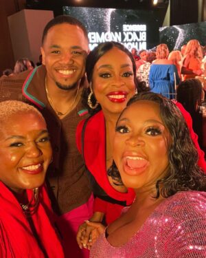 Naturi Naughton Instagram - Me & my plus 1 💜😜Thank you @essence #BWIH Today was Soo much fun! Swipe ➡️ to see how much of a family reunion it was! #blackexcellence 
Thx glam squad: 
@camaraaunique 💄
@joshandhair 💇🏾‍♀️
@iamhdiddy style
@jaellofficial designer (custom dress)
@jsew1119 alterations