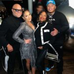 Naturi Naughton Instagram - God is really amazing! 🙌🏾 So happy4 you @adriennebailon w/ the launch of @lavoute for #fashionweek 👛 🔥 Last night was so much fun! 20 years ago, I would’ve NEVER imagined we’d be standing here with our husbands(who look like cousins😝) having a good time! #2LW survived 😜💪🏾 #goodtimes #blessed #BumpinAlong #MeAndTheBabyBump 🤰🏾 Soho House New York