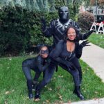 Naturi Naughton Instagram - #HappyHalloween from #TheLewisFamily 🎃🐈‍⬛ It’s a #BlackPantherFamily 🎃 🐈‍⬛ Brooklyn, New York