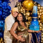 Naturi Naughton Instagram - Had 2 have 2 baby showers for #LittleTwo 😛🥳We appreciate all the love from our #Atlanta Fam! Thanks @ellybevents for planning the most beautiful baby shower 4 us!💙 💛 🎈: @thewhatspoppinballoondecor Thx2 my glam: 💄@camaraaunique 💇🏾‍♀️: @joshandhair Styled by: @iamhdiddy 👗: @macduggal Jewelry @trufacebygrace 📸1-7: @inijephotography 📸 8-10: @fosterlew #TheCountdown ⏰ Can’t wait to meet my baby boy! 💙🥳 I can’t wait to do this with you Husband! #TwoLewis #BabyLewis Coming soon! 🤰🏾 Atlanta, Georgia