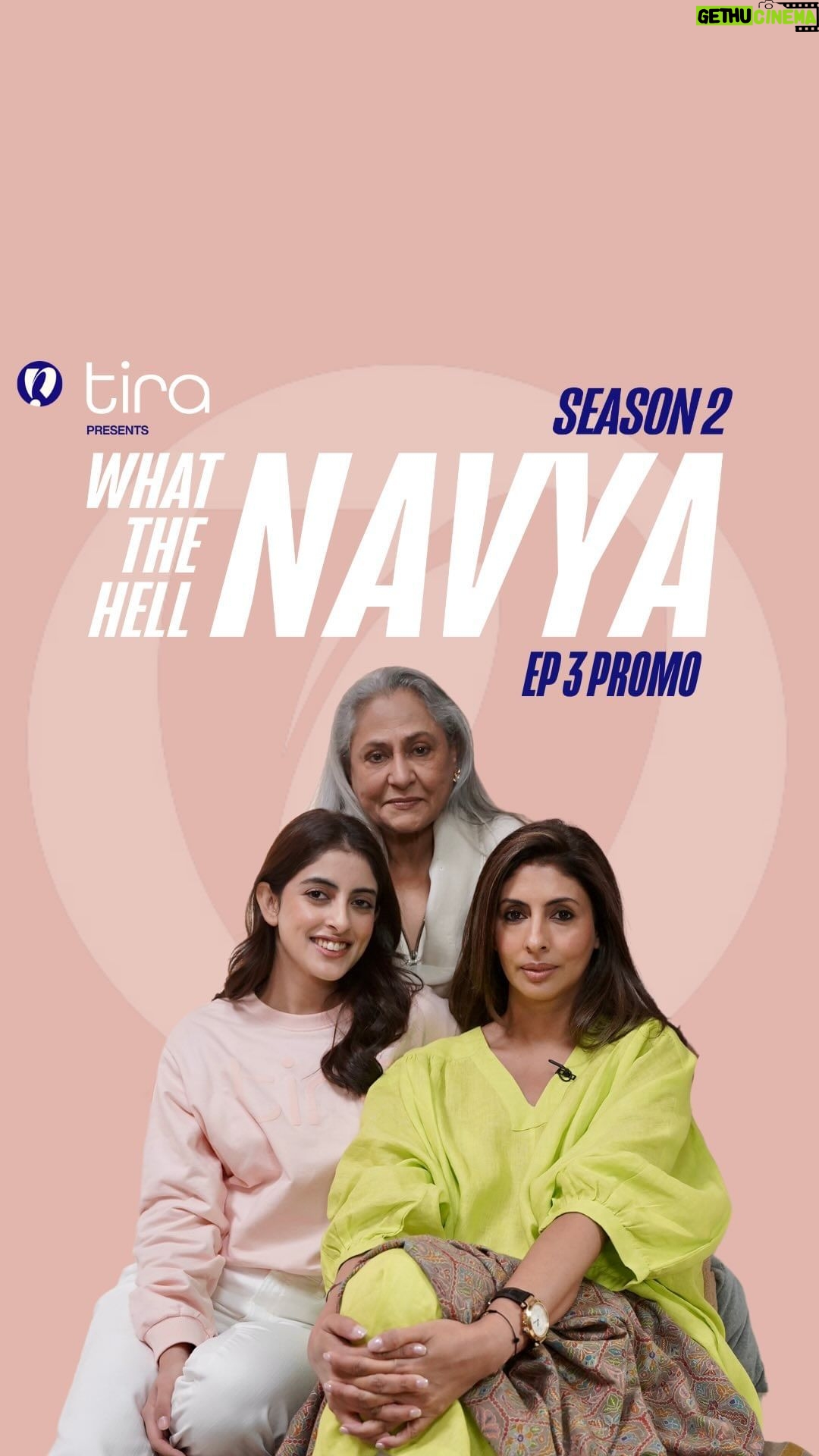Navya Naveli Nanda Instagram - A lot of laughs, love and wellness lessons in tomorrow’s special episode for every you! Do not miss it! #WhatTheHellNavya #WTHNS2 #WTHN #TiraBeauty #ForEveryYou #JayaBachchan @shwetabachchan @navyananda @tirabeauty