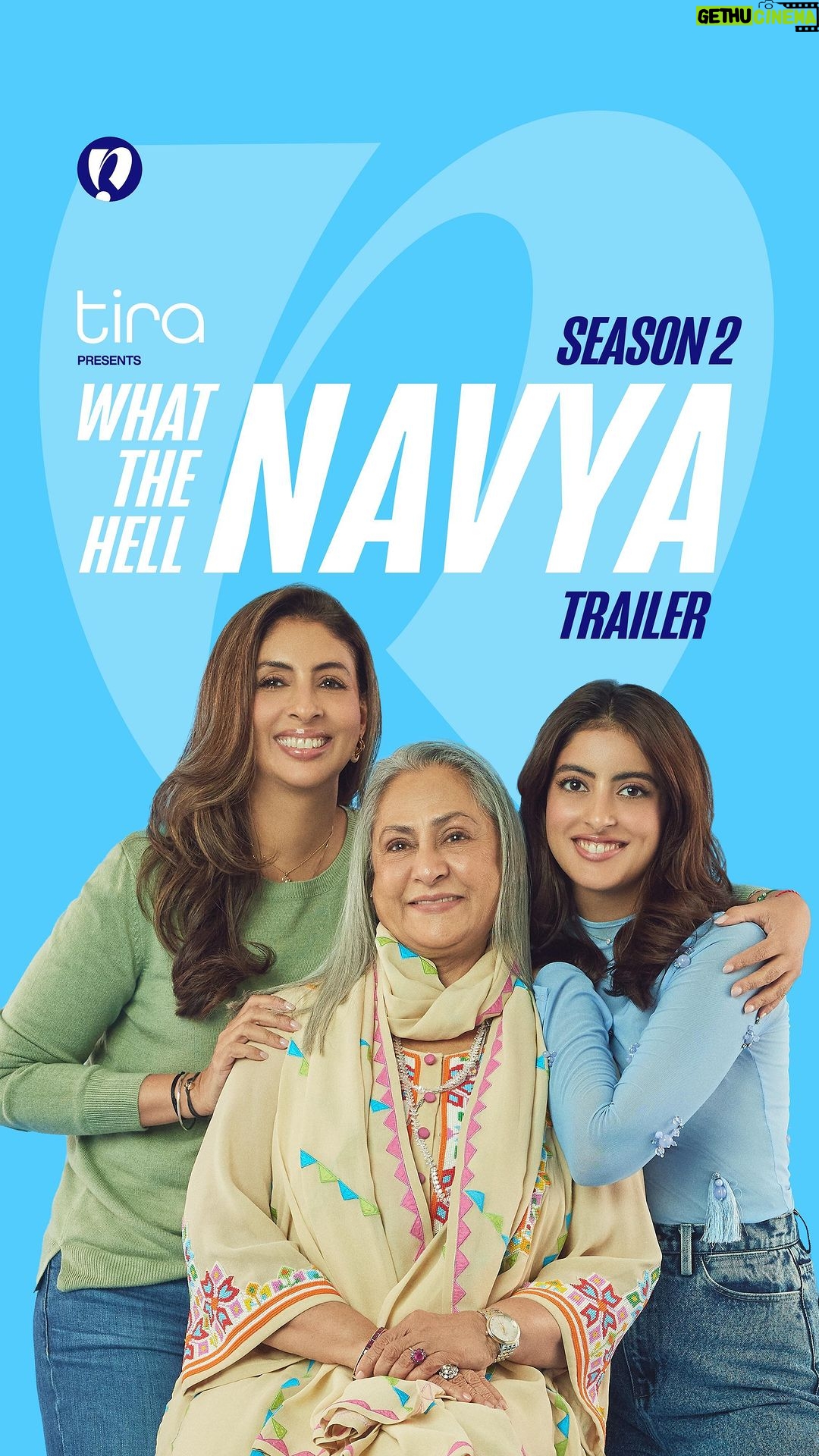 Navya Naveli Nanda Instagram - 3 of our most favourite ladies are back, on VIDEO! This time, our conversations come to life, offering you a front-row seat to unfiltered conversations, lots of laughter and one too many “What The Hell’s” of course! A NEW SEASON of #WhatTheHellNavya, as a VODCAST! Streaming weekly from 1st February on @NavyaNanda’s YouTube channel (link in bio). #WhatTheHellNavya #WTHNS2 #WTHN #TiraBeauty #ForEveryYou #JayaBachchan @shwetabachchan @navyananda @tirabeauty