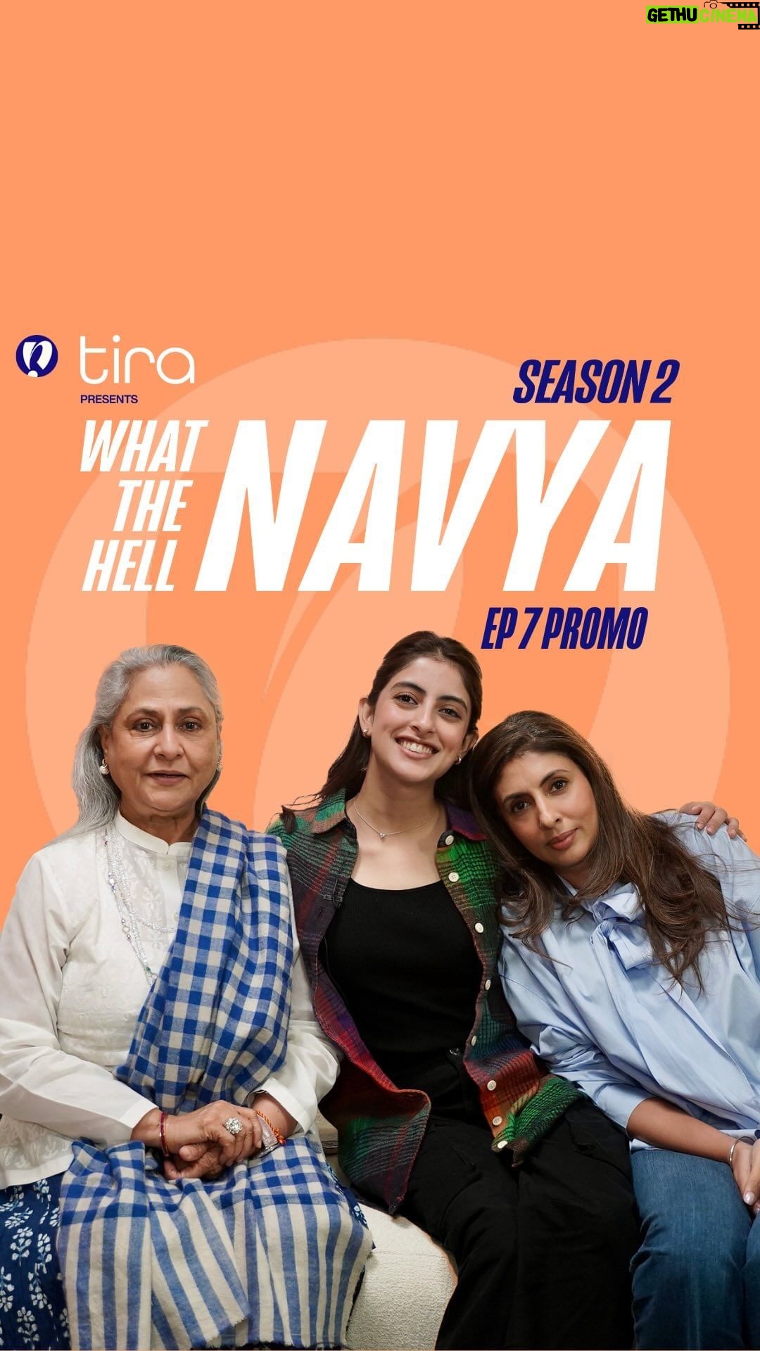 Navya Naveli Nanda Instagram - We fail. We rise. Navya, Mom, Nani on dealing with failure. Tune in tomorrow 7pm for Episode 7! #WhatTheHellNavya #WTHNS2 #WTHN #TiraBeauty #ForEveryYou #JayaBachchan @shwetabachchan @navyananda @tirabeauty