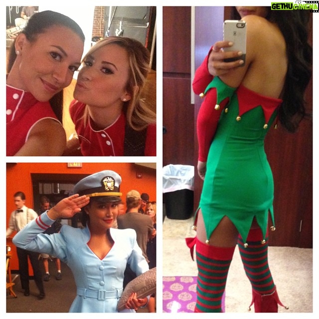 Naya Rivera Instagram - Workin at the spotlight with Demi, candy man, and slutty elf!